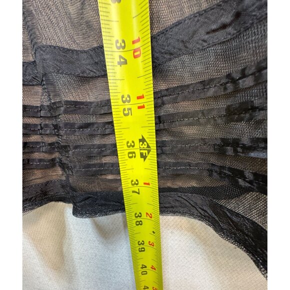 Ann Taylor Loft Strapless Dress Size 10 Black Lace Ribbon Belt Couture - Picture 4 of 11